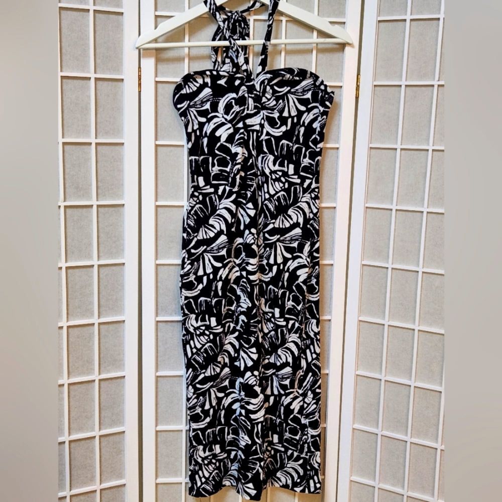 Nine West Tropical Halter Dress Size Medium
